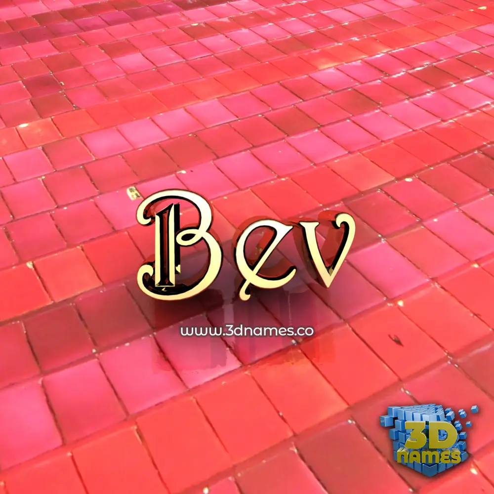bev in Red Tiles style - 3D name wallpaper