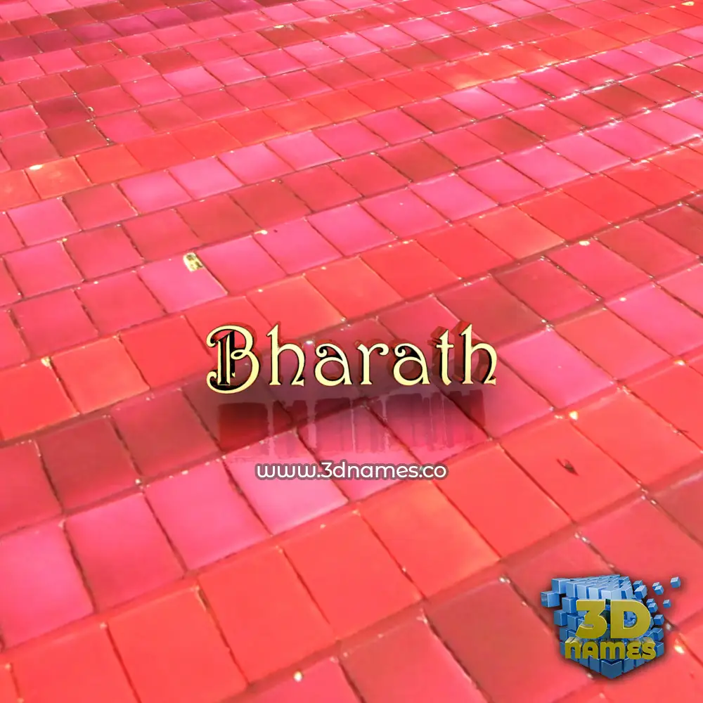 bharath in Red Tiles style - 3D name wallpaper