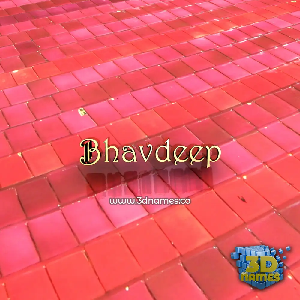 bhavdeep in Red Tiles style - 3D name wallpaper