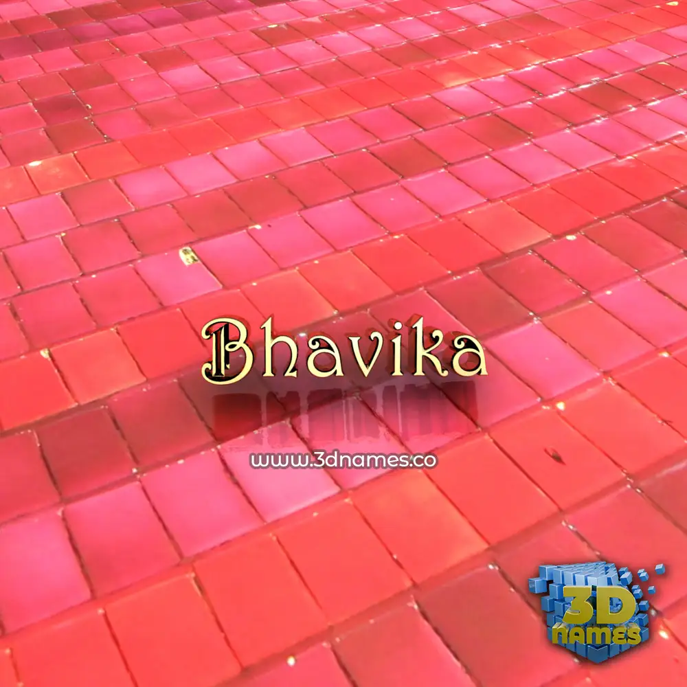 bhavika in Red Tiles style - 3D name wallpaper