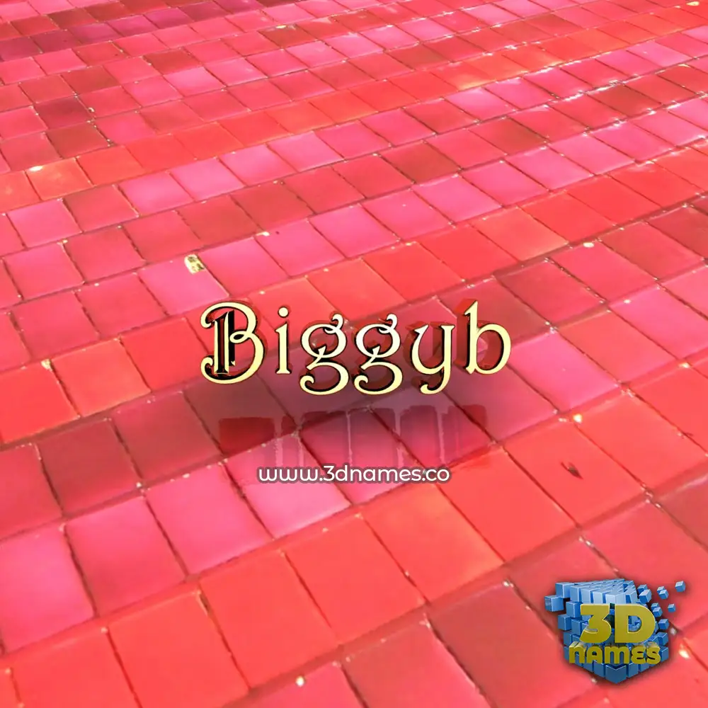 biggyb in Red Tiles style - 3D name wallpaper