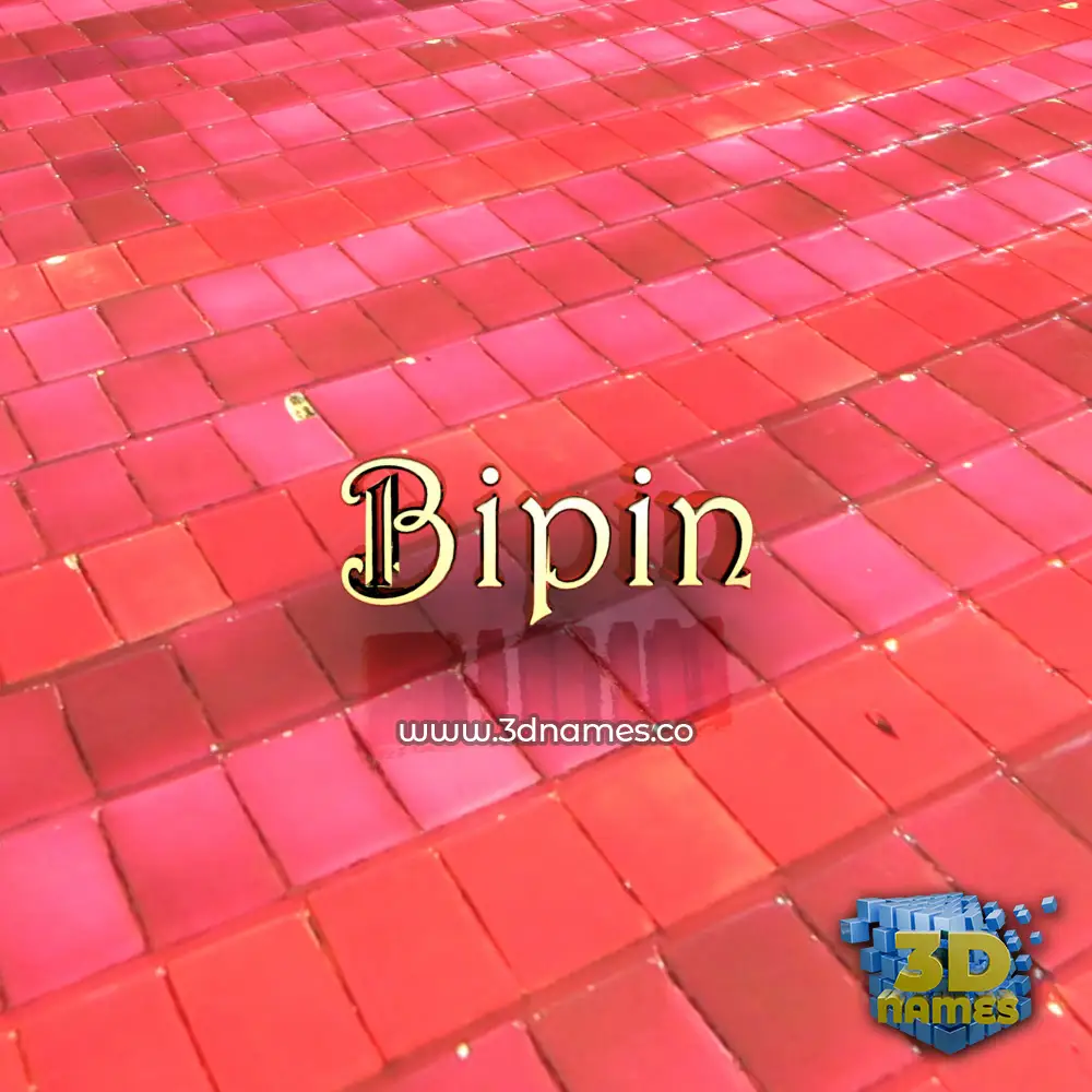 bipin in Red Tiles style - 3D name wallpaper