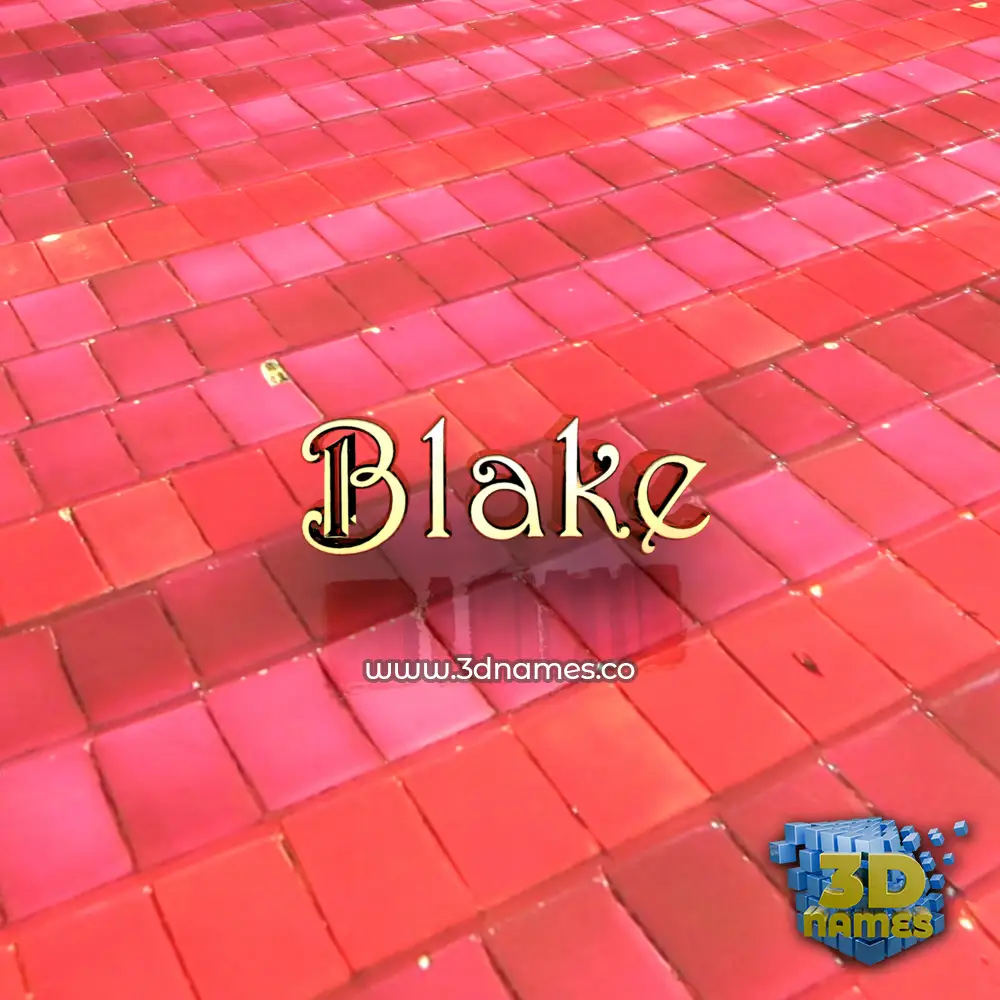 blake in Red Tiles style - 3D name wallpaper