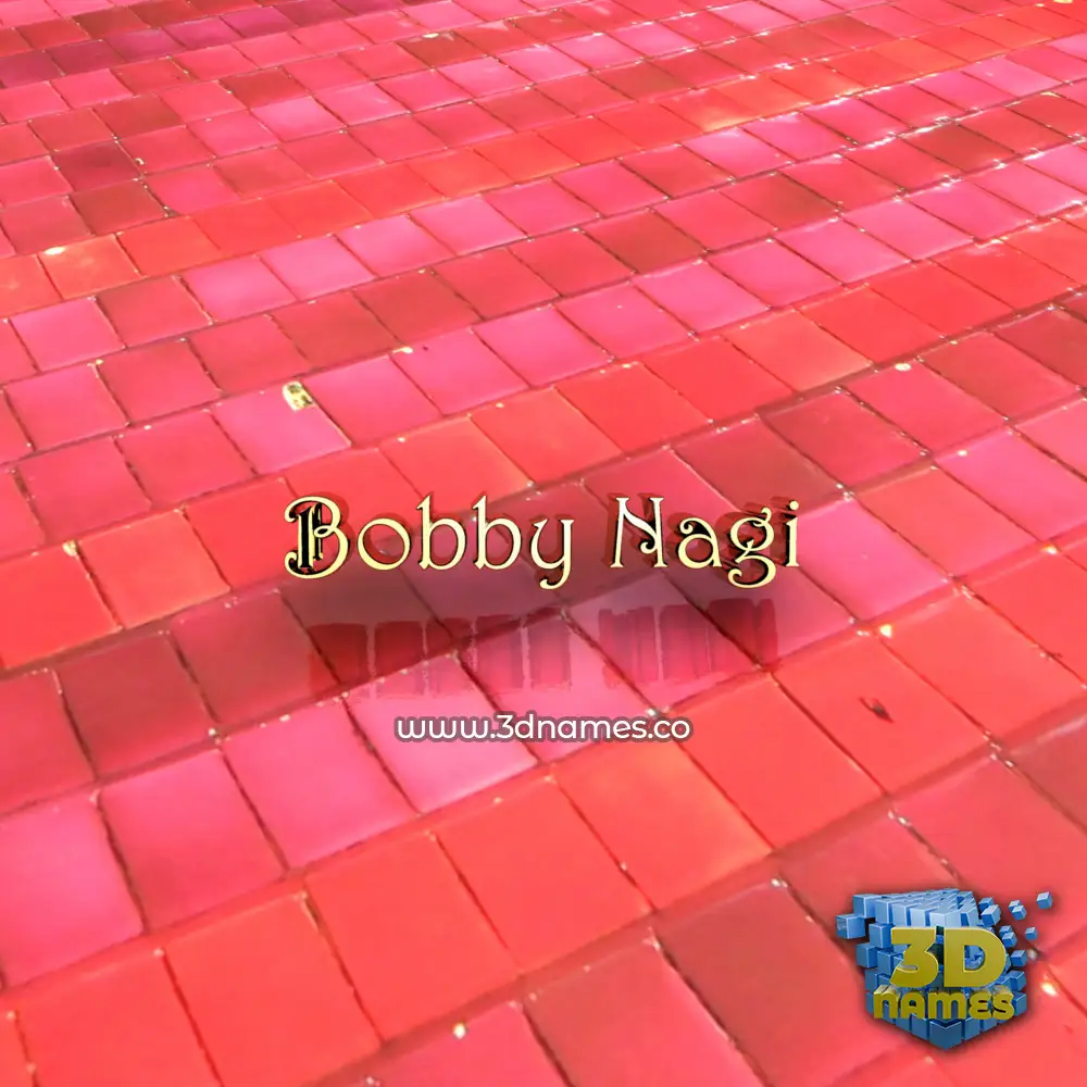 bobby nagi in Red Tiles style - 3D name wallpaper