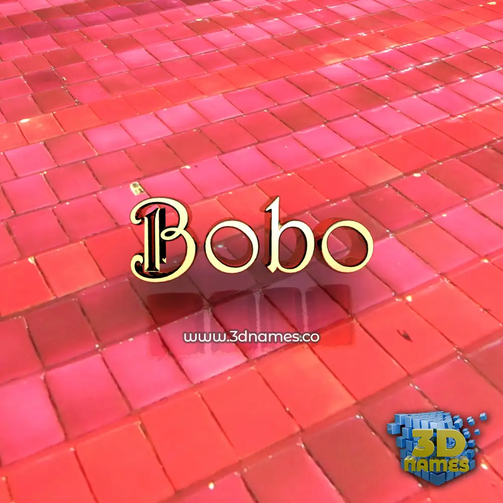 bobo in Red Tiles style - 3D name wallpaper