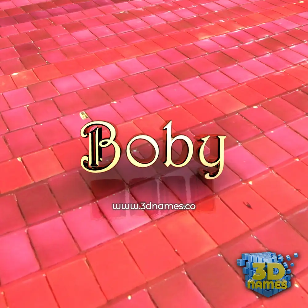 boby in Red Tiles style - 3D name wallpaper