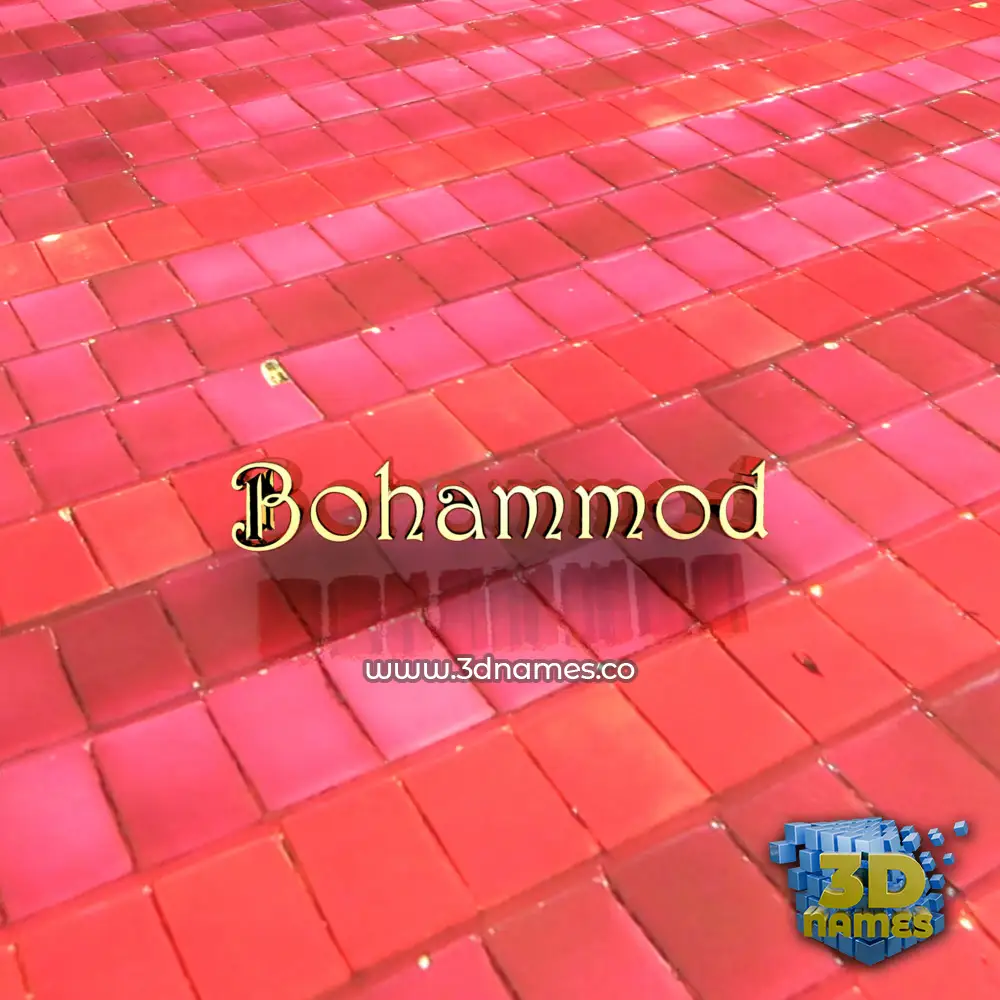 bohammod in Red Tiles style - 3D name wallpaper