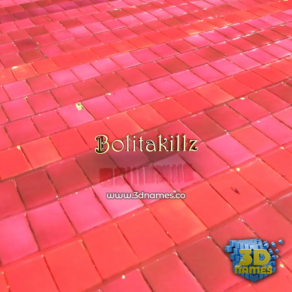 bolitakillz in Red Tiles style - 3D name wallpaper