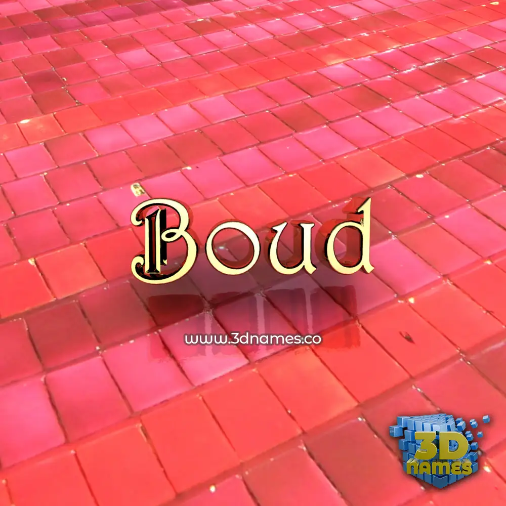 boud in Red Tiles style - 3D name wallpaper