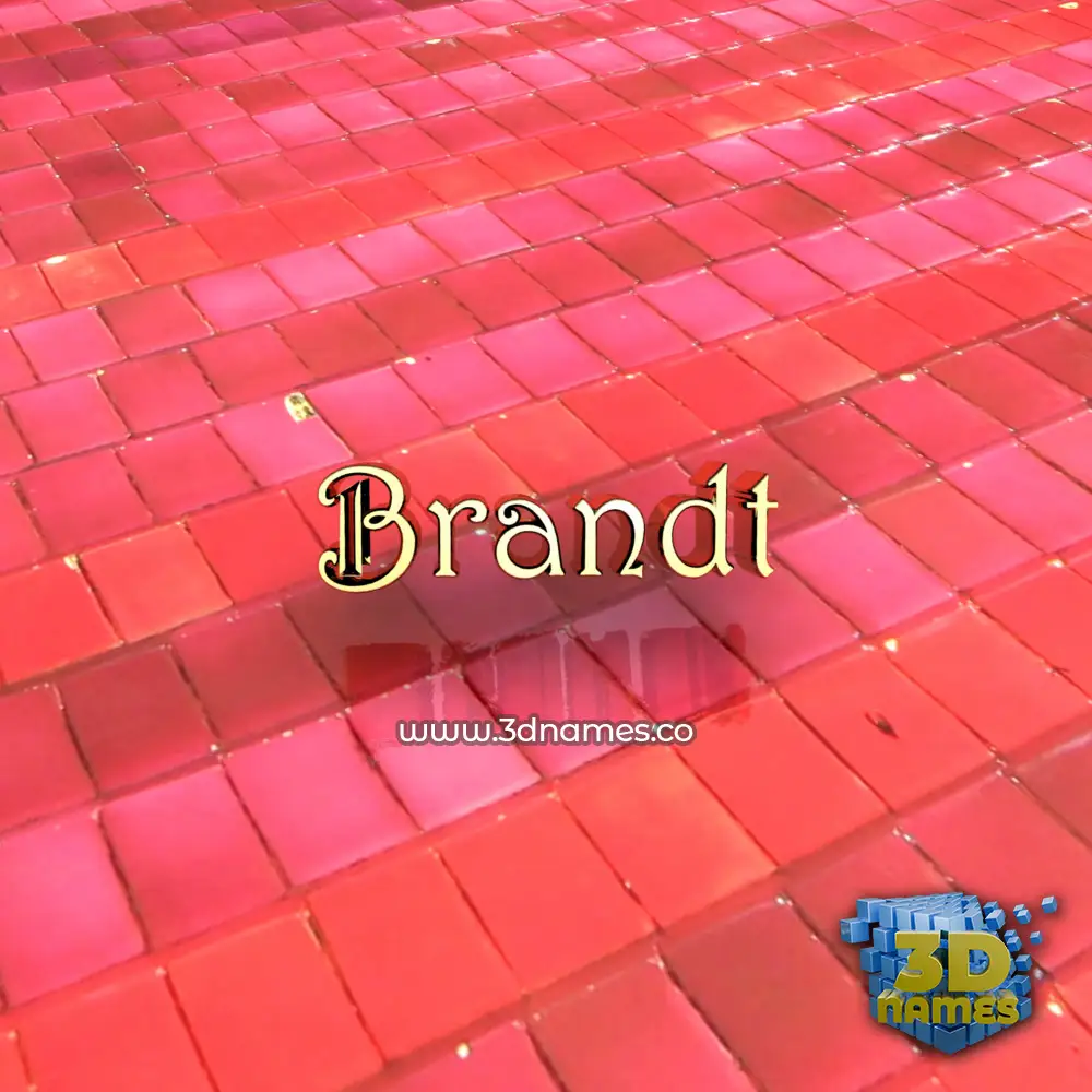 brandt in Red Tiles style - 3D name wallpaper