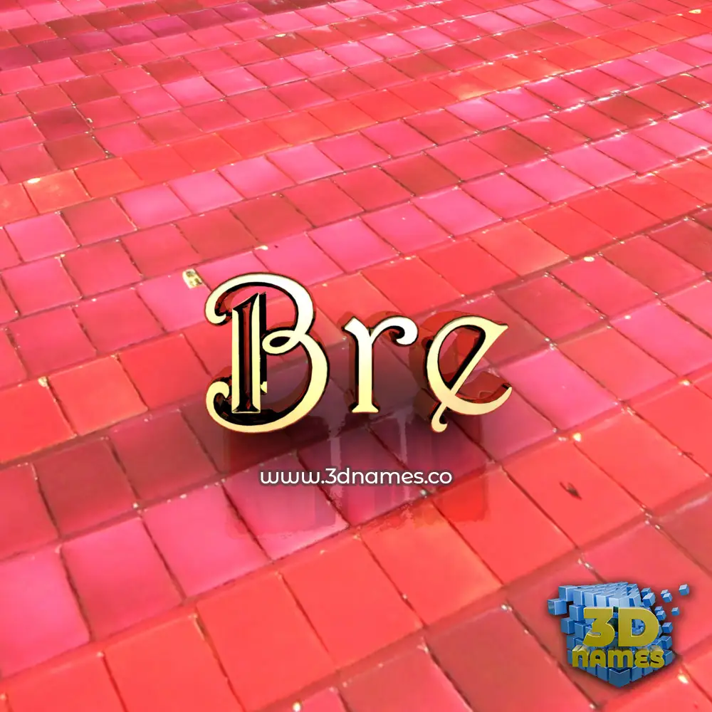 bre in Red Tiles style - 3D name wallpaper