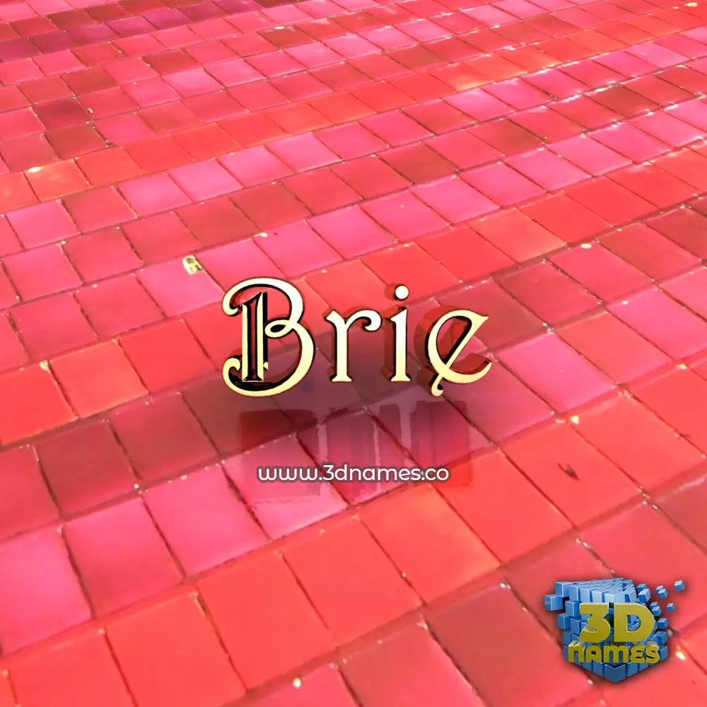 brie in Red Tiles style - 3D name wallpaper
