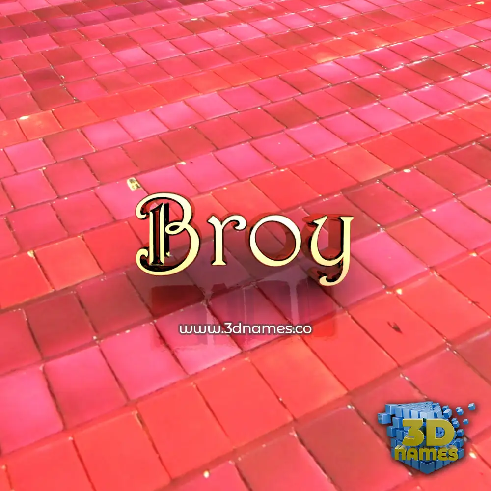 broy in Red Tiles style - 3D name wallpaper