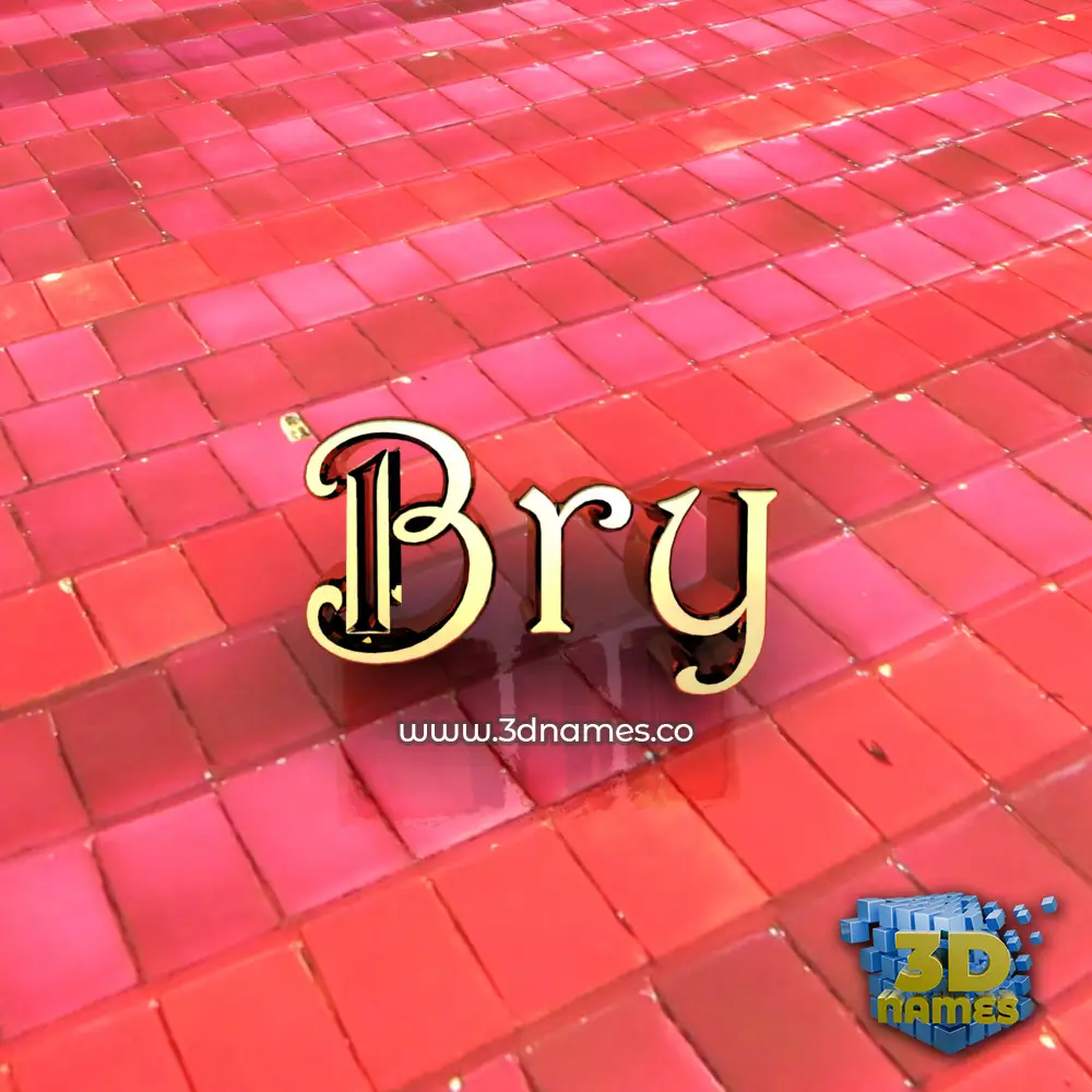 bry in Red Tiles style - 3D name wallpaper