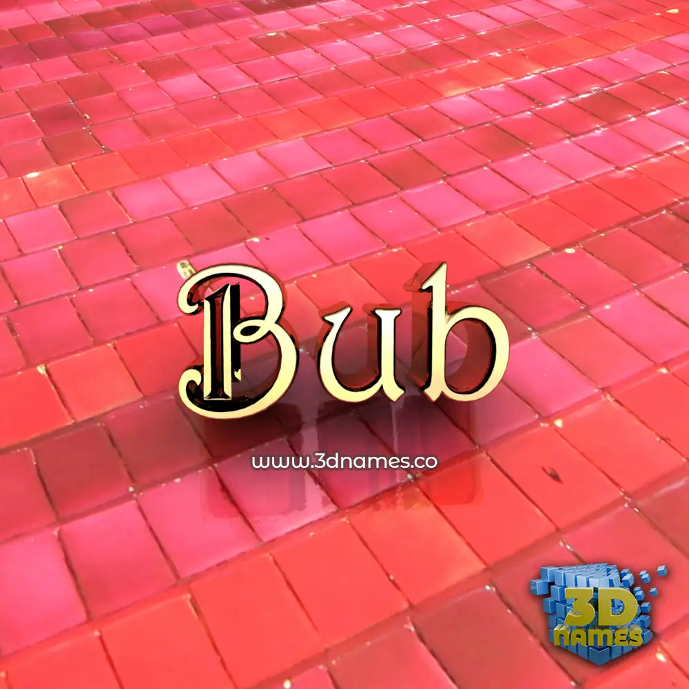 bub in Red Tiles style - 3D name wallpaper