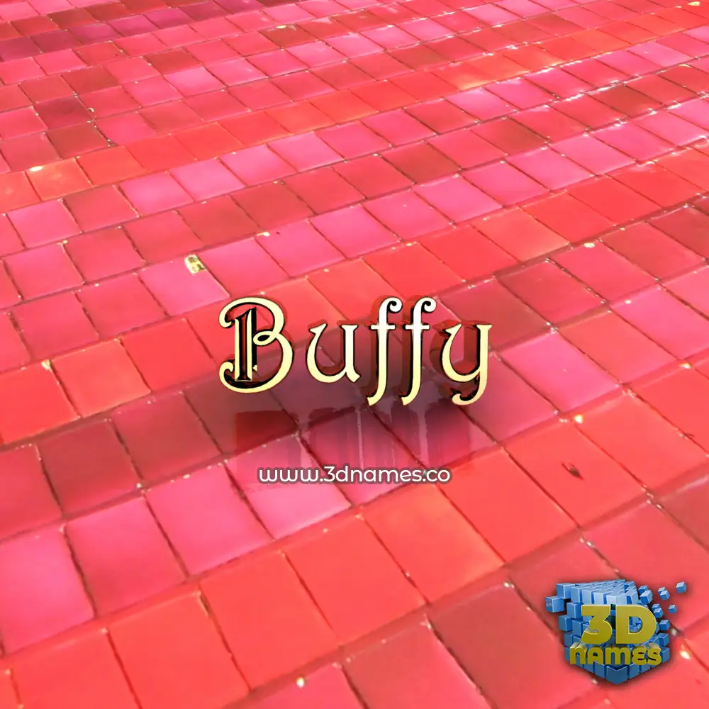 buffy in Red Tiles style - 3D name wallpaper