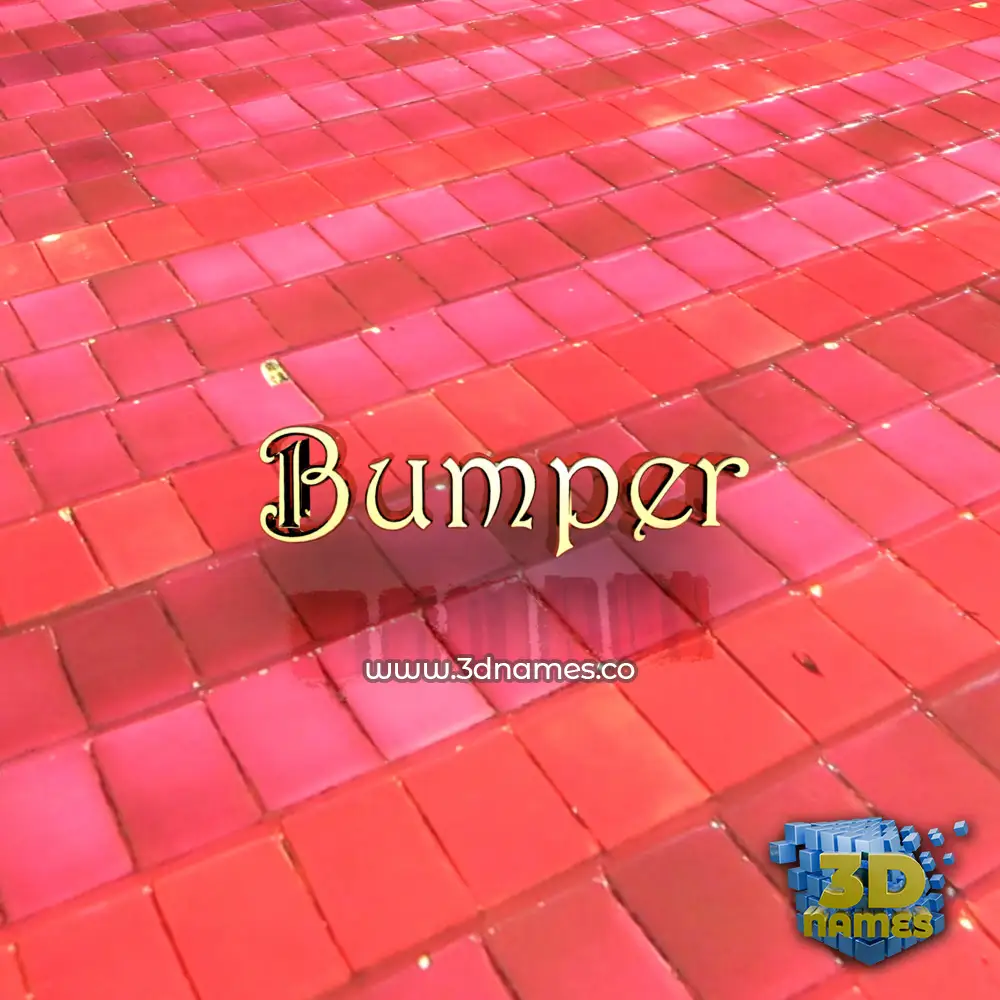 bumper in Red Tiles style - 3D name wallpaper