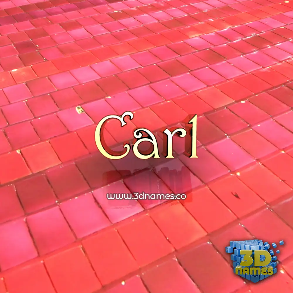 carl in Red Tiles style - 3D name wallpaper