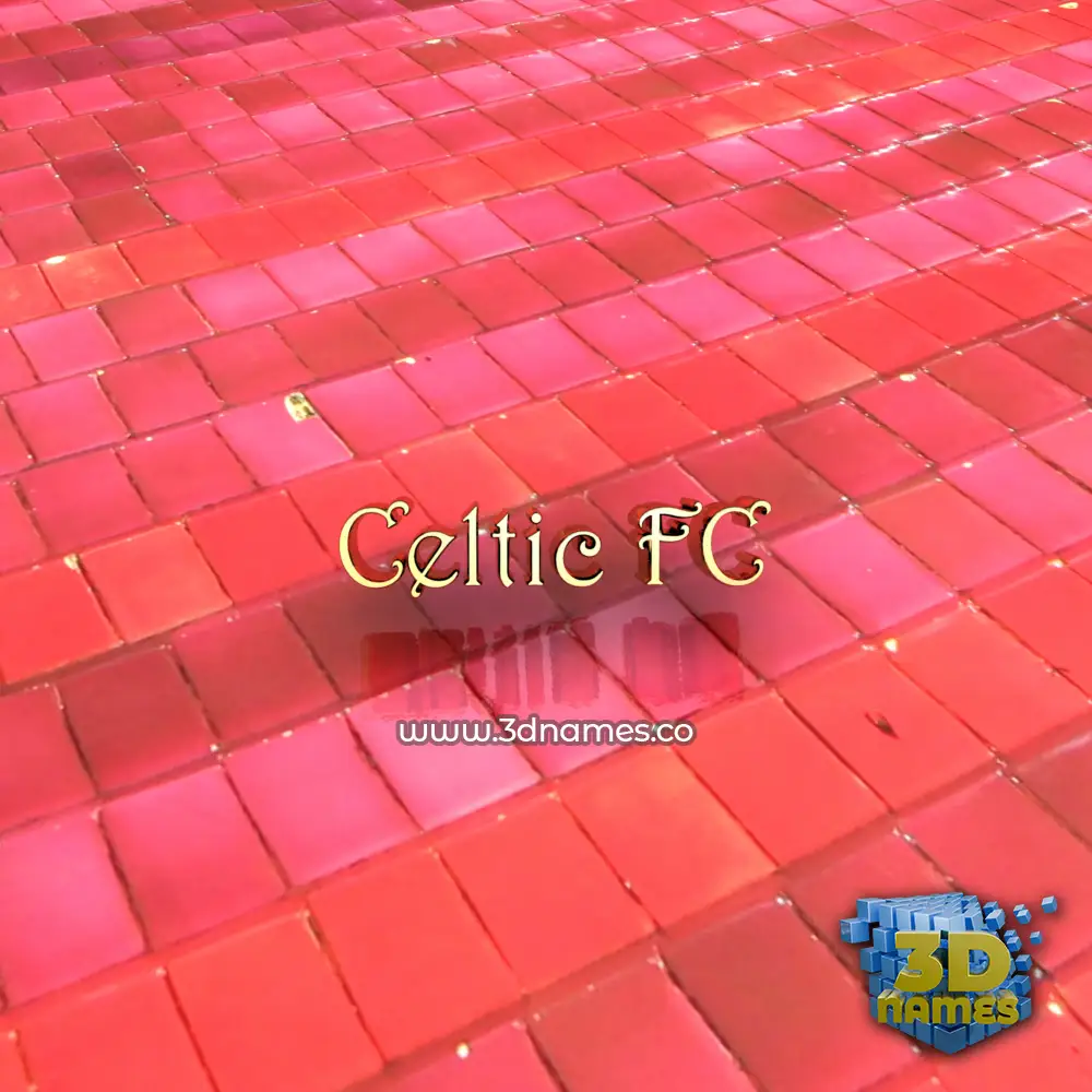 celtic fc in Red Tiles style - 3D name wallpaper