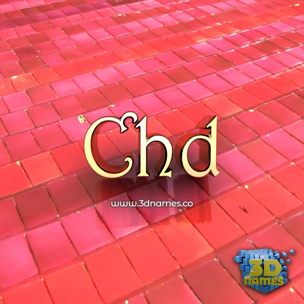 chd in Red Tiles style - 3D name wallpaper