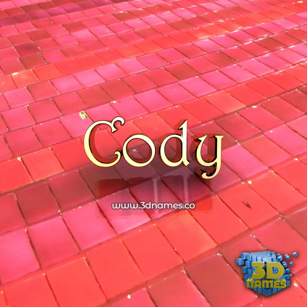 cody in Red Tiles style - 3D name wallpaper