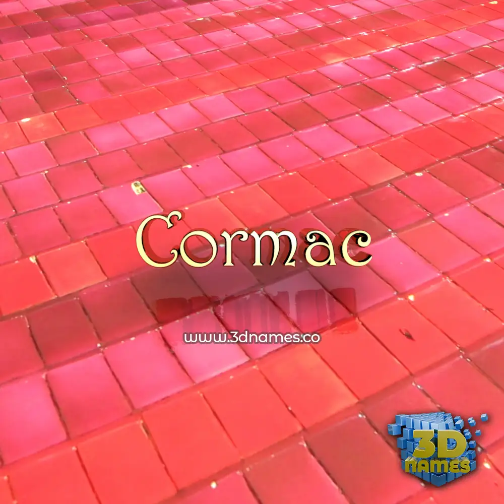 cormac in Red Tiles style - 3D name wallpaper