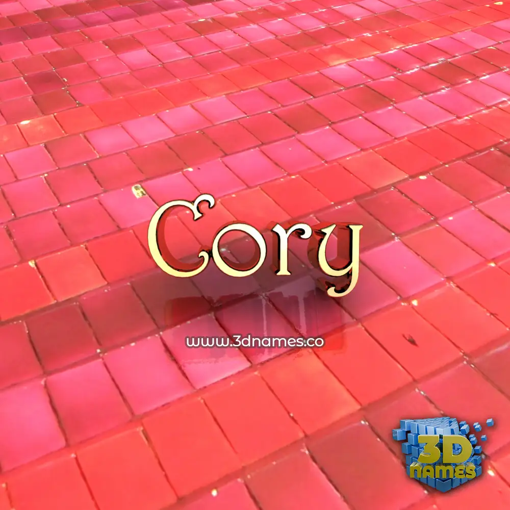 cory in Red Tiles style - 3D name wallpaper