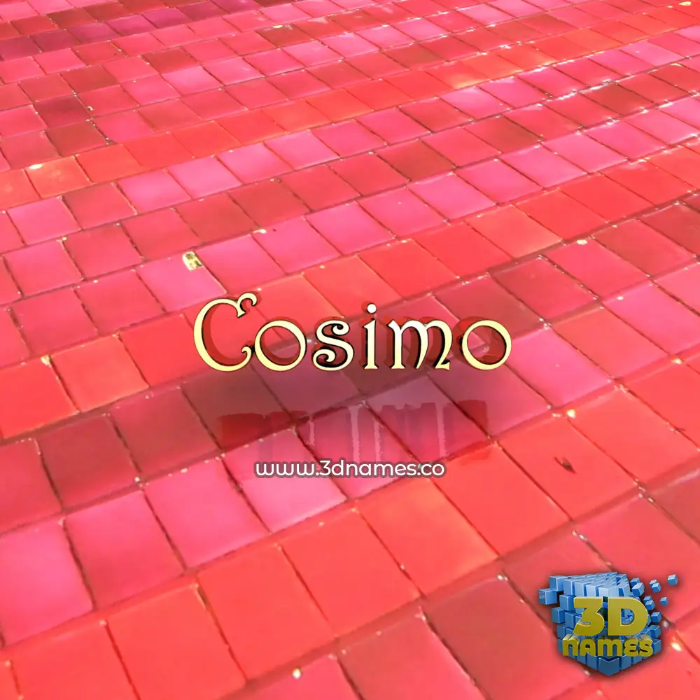 cosimo in Red Tiles style - 3D name wallpaper