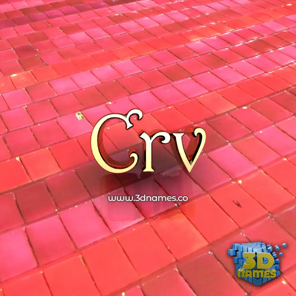 crv in Red Tiles style - 3D name wallpaper