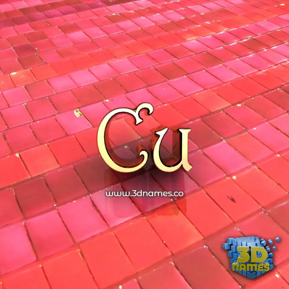 cu in Red Tiles style - 3D name wallpaper