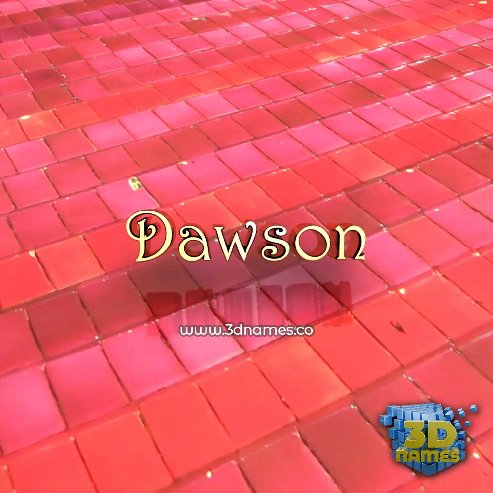 dawson in Red Tiles style - 3D name wallpaper