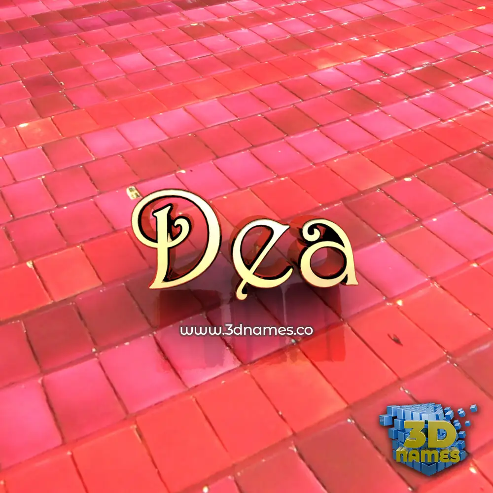 dea in Red Tiles style - 3D name wallpaper