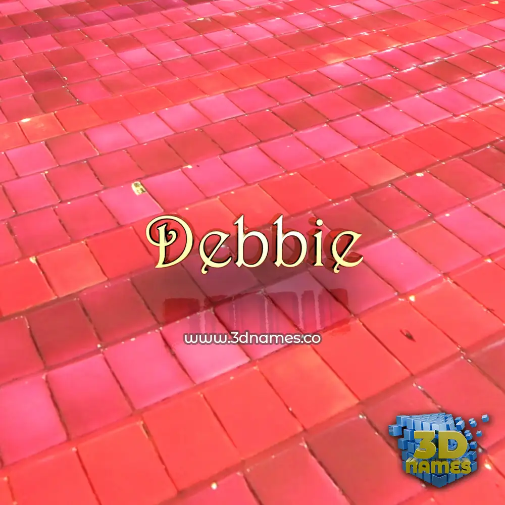 debbie in Red Tiles style - 3D name wallpaper