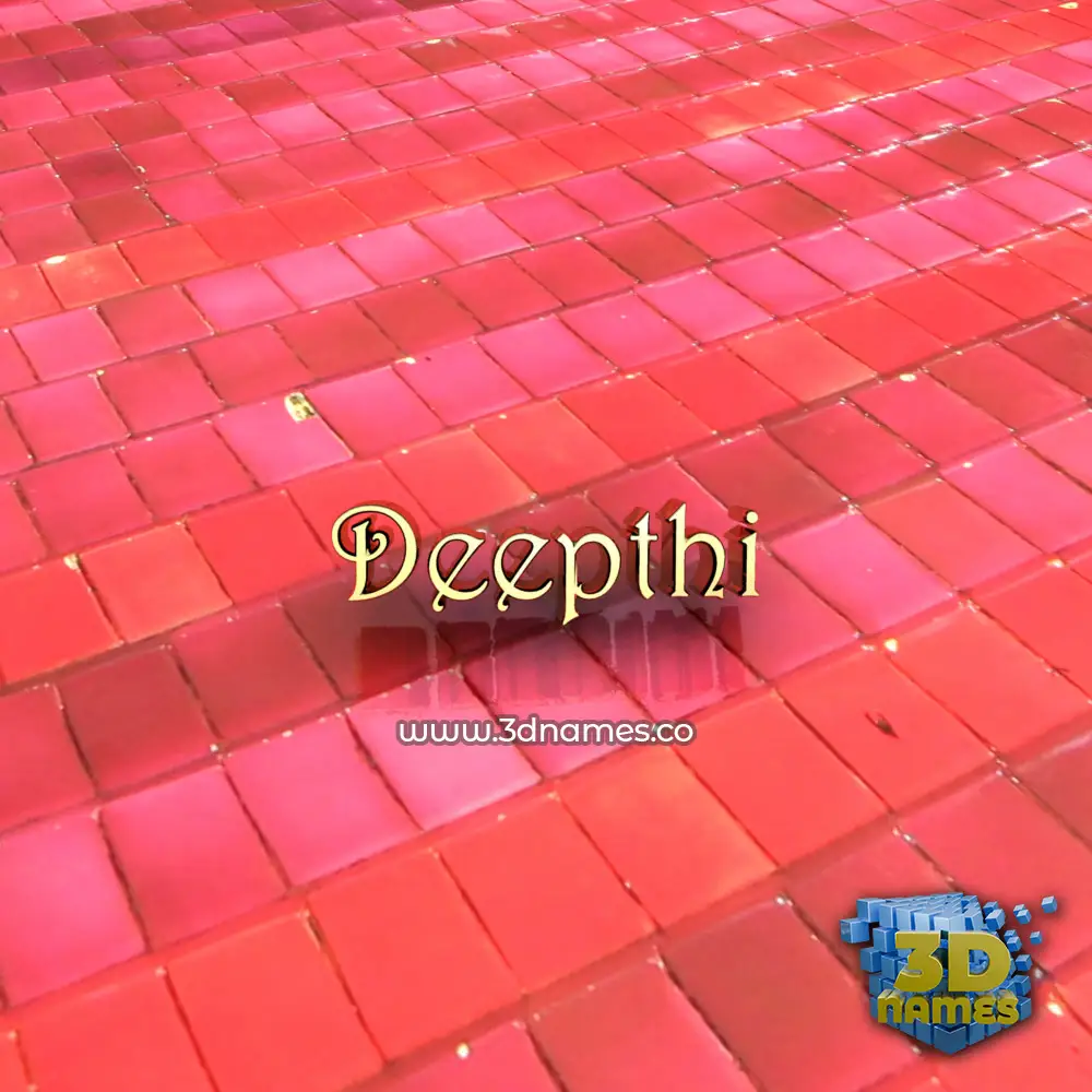 deepthi in Red Tiles style - 3D name wallpaper