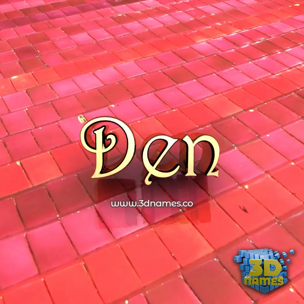 den in Red Tiles style - 3D name wallpaper