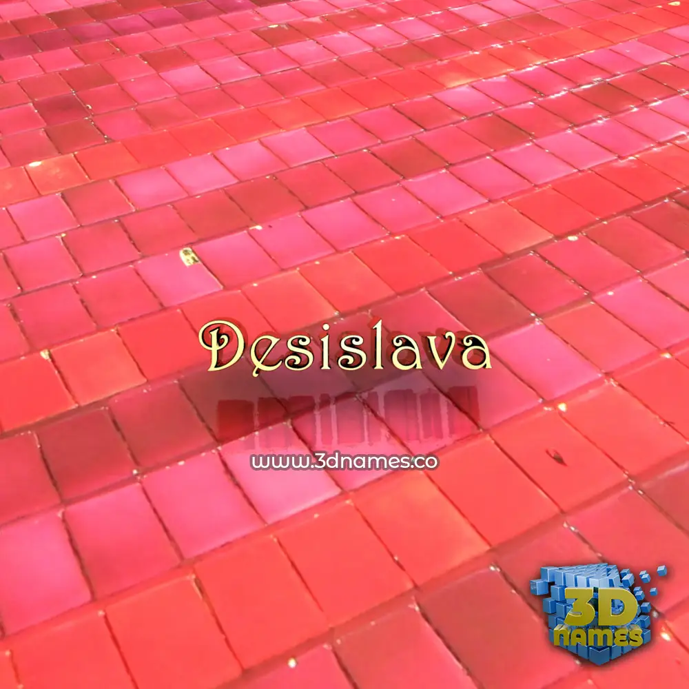 desislava in Red Tiles style - 3D name wallpaper