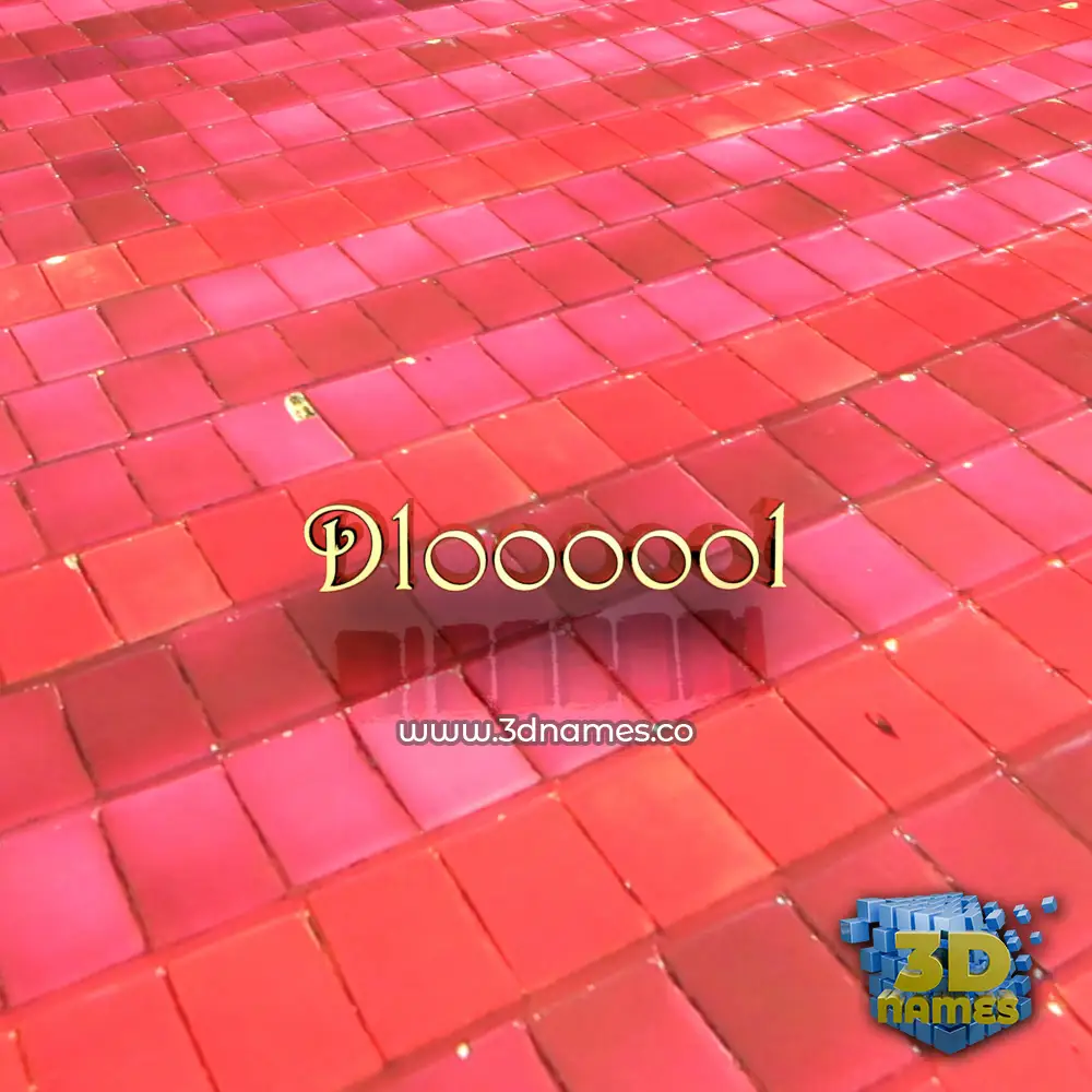dloooool in Red Tiles style - 3D name wallpaper