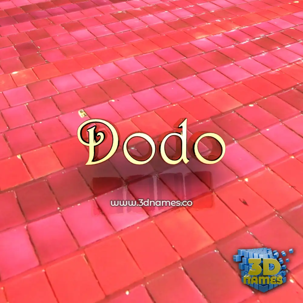 dodo in Red Tiles style - 3D name wallpaper
