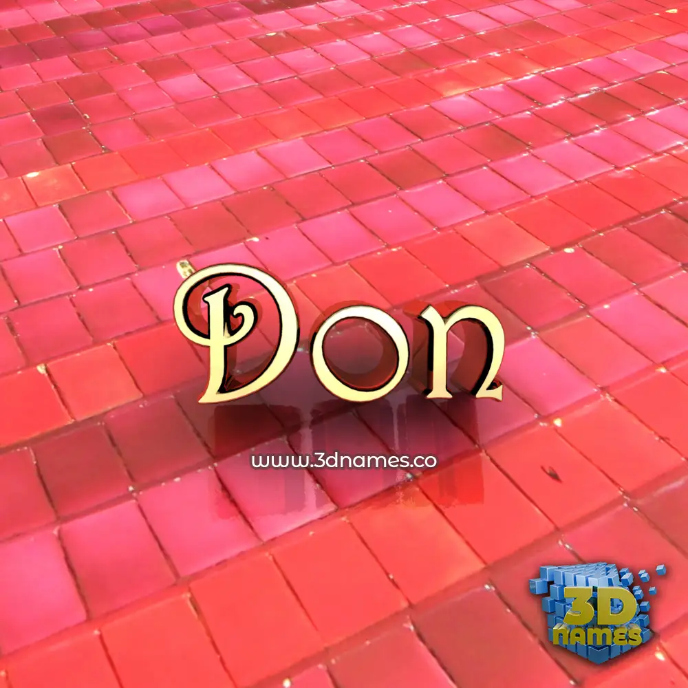 don in Red Tiles style - 3D name wallpaper