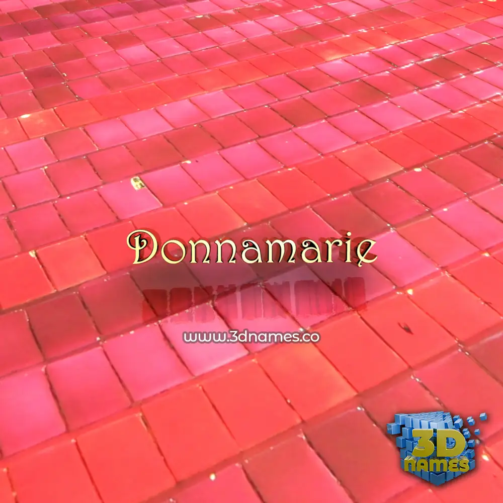 donnamarie in Red Tiles style - 3D name wallpaper