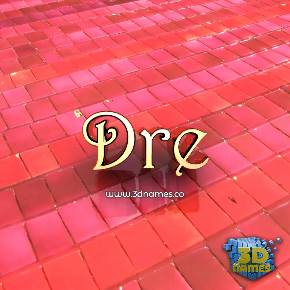 dre in Red Tiles style - 3D name wallpaper