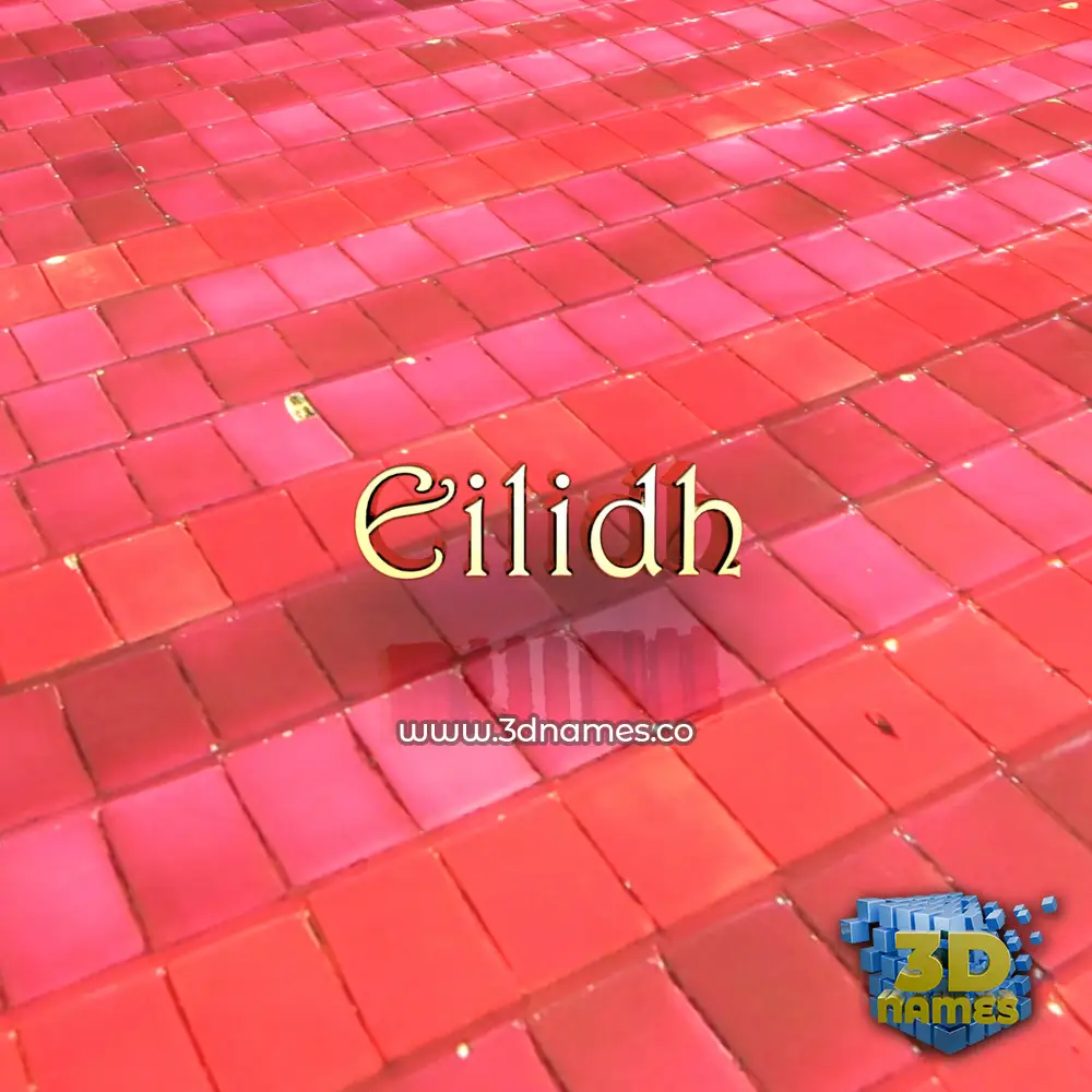 eilidh in Red Tiles style - 3D name wallpaper