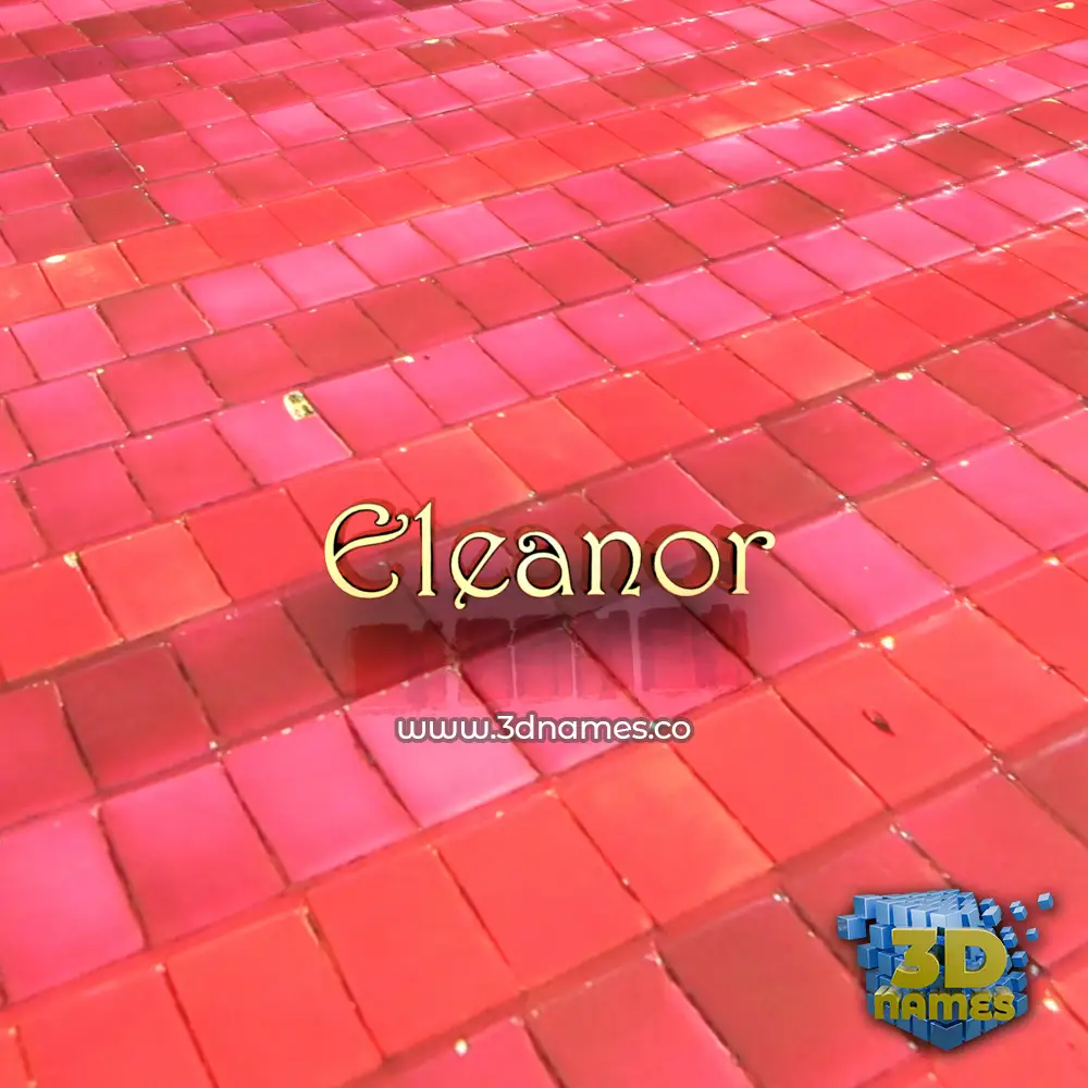 eleanor in Red Tiles style - 3D name wallpaper