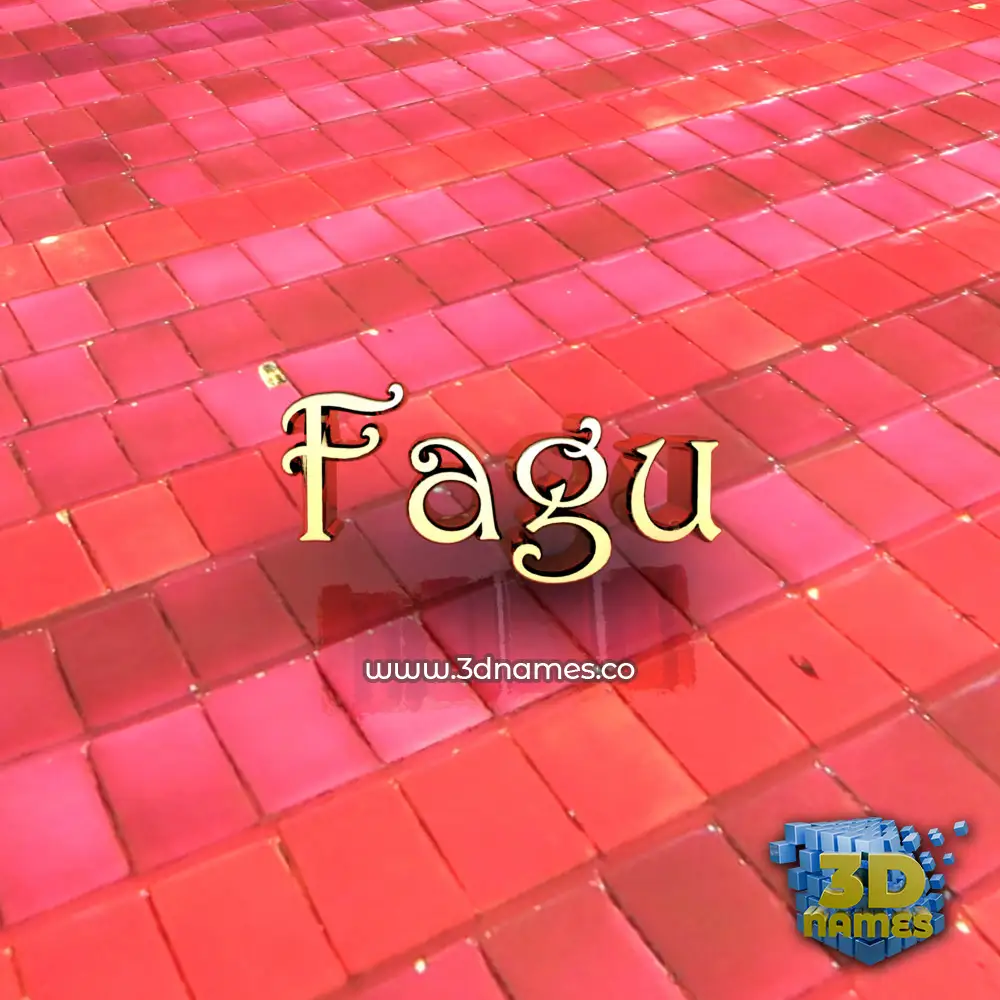 fagu in Red Tiles style - 3D name wallpaper