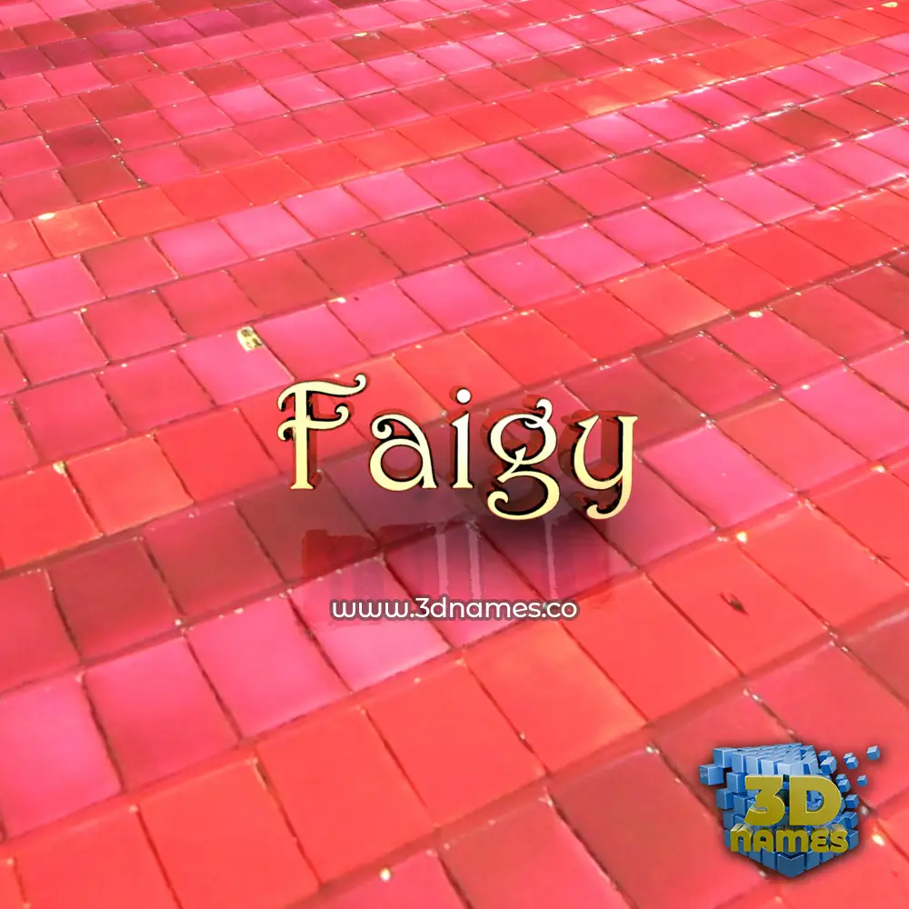faigy in Red Tiles style - 3D name wallpaper