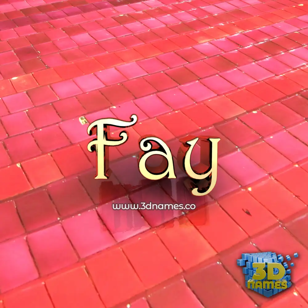 fay in Red Tiles style - 3D name wallpaper