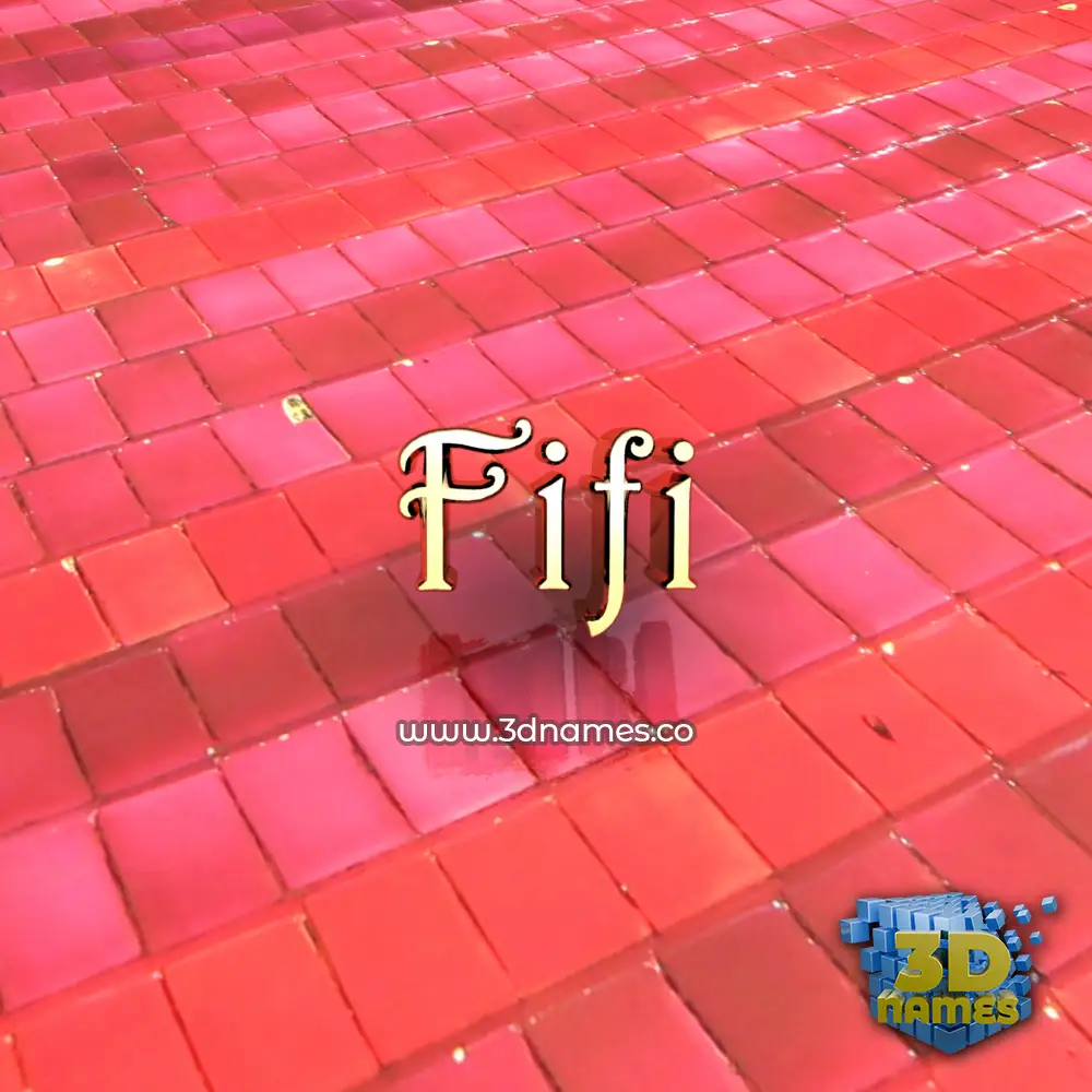 fifi in Red Tiles style - 3D name wallpaper