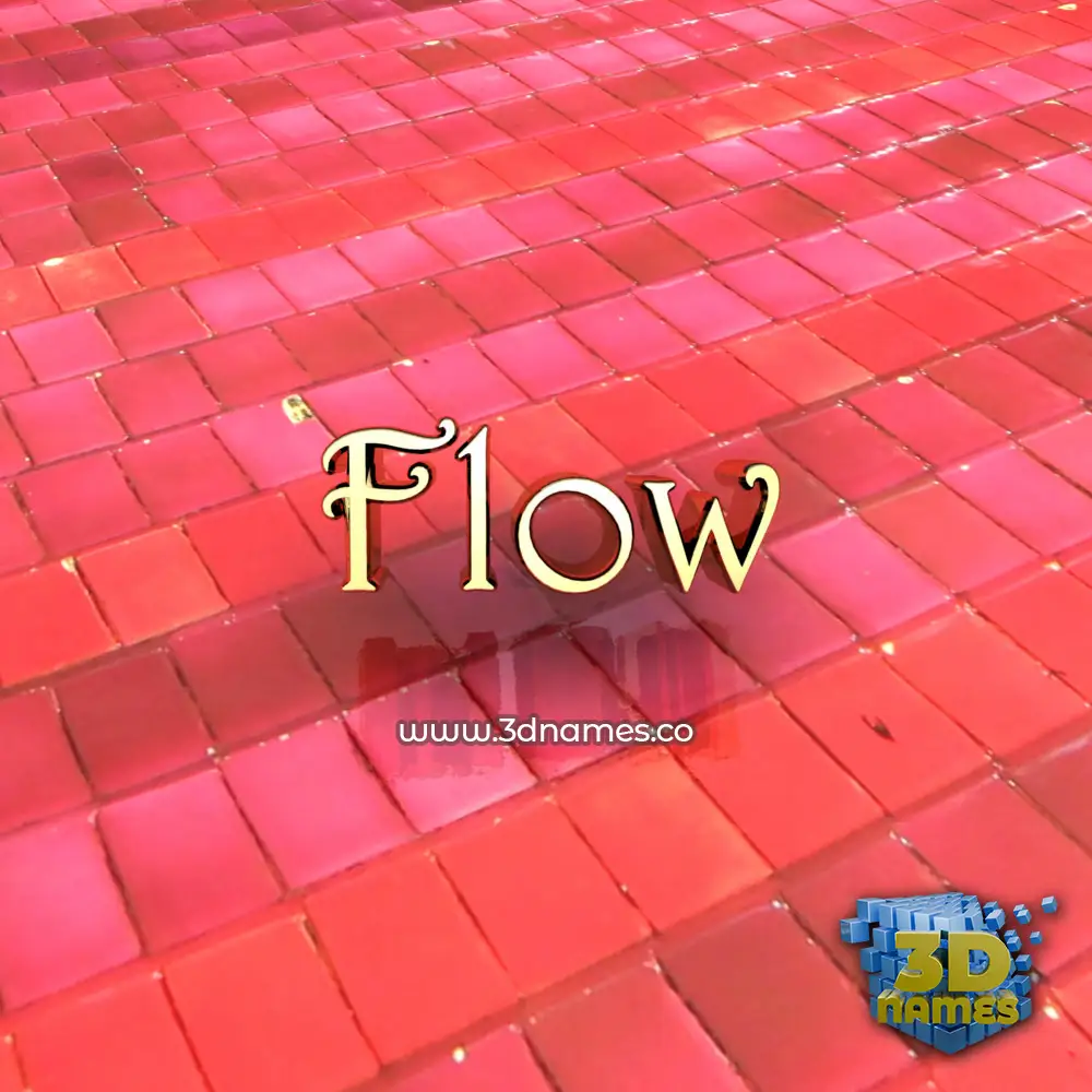 flow in Red Tiles style - 3D name wallpaper