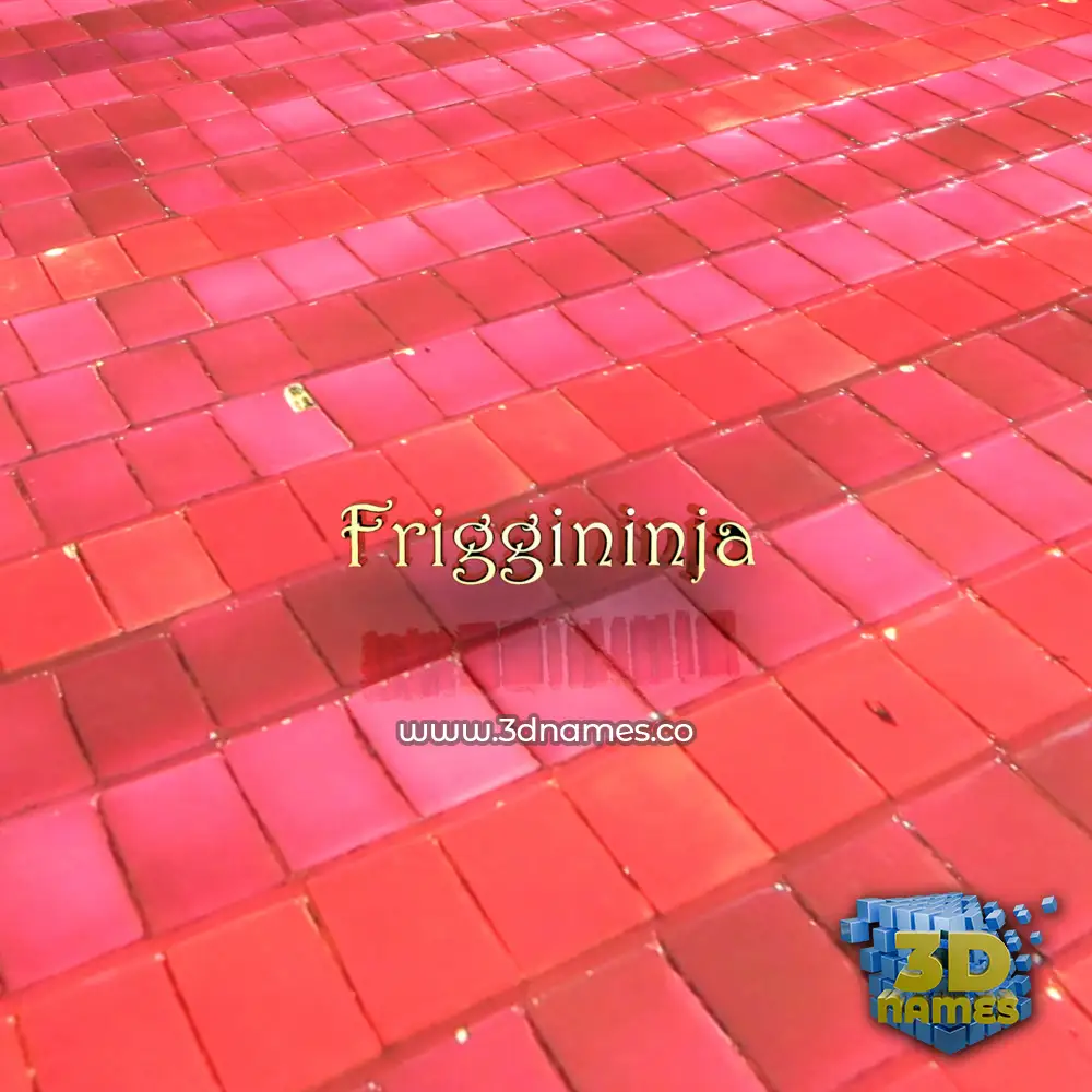 friggininja in Red Tiles style - 3D name wallpaper