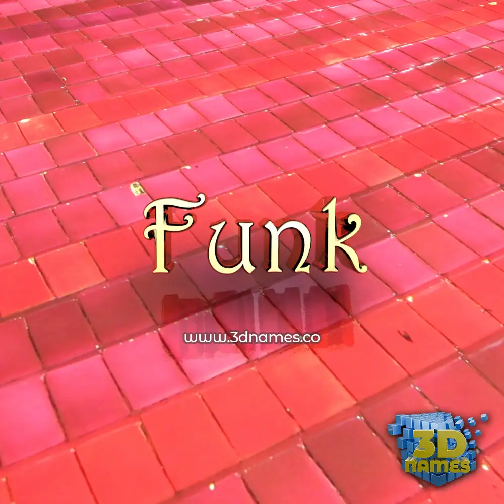 funk in Red Tiles style - 3D name wallpaper